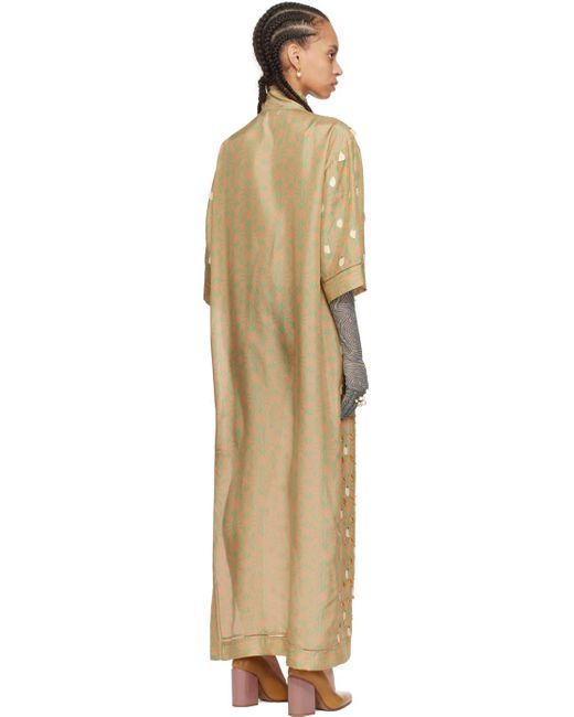 Robe longue exclusive à ssense Dries Van Noten en coloris Black