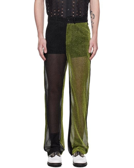 TOKYO JAMES Black Sparkly Trousers for men