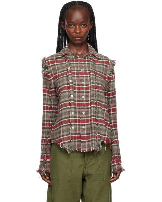 R13 Multicolor Gray & Red Flat Shirt