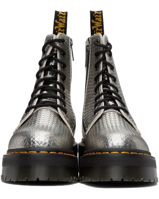 mens silver platform boots