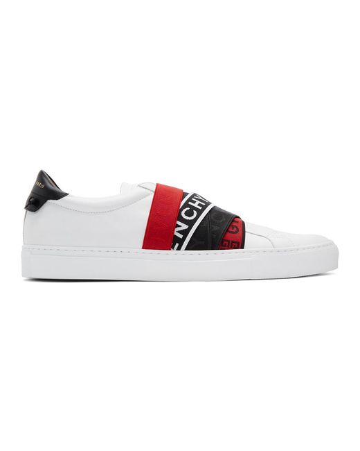 Givenchy Red Multicolor 4g Webbing Urban Street Sneakers for men