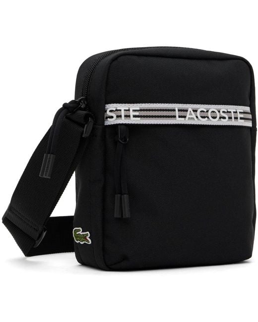 Lacoste Black Neocroc Bag for men
