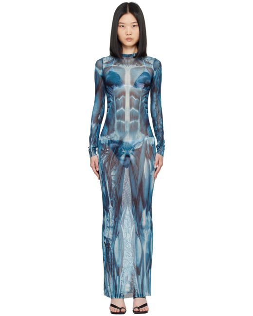 Jean Paul Gaultier Black 'The Écorché' Maxi Dress