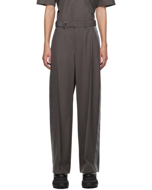 Sacai Black Taupe Suiting Trousers