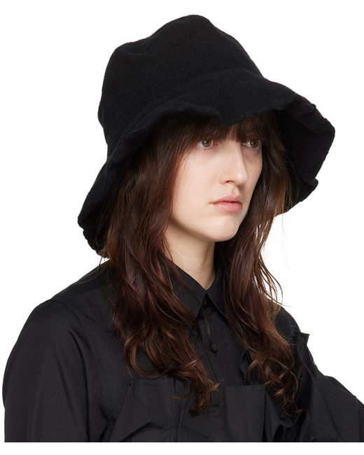 Chapeau bob noir en tweed de laine et nylon Comme des Garçons en coloris Black