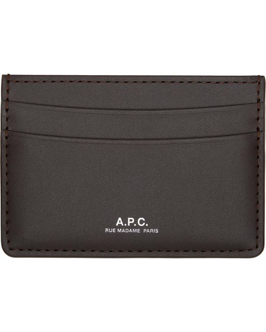 A.P.C. Black Andre Card Holder for men