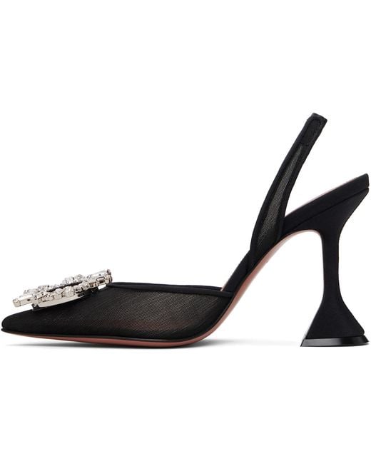 AMINA MUADDI Black Begum Sling 95 Heels