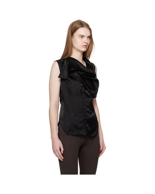 Rick Owens Black Temple Sl Island Blouse