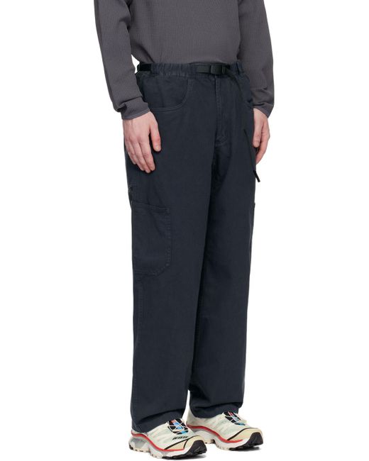 Pantalon cargo rock slide bleu marine Gramicci pour homme en coloris Black