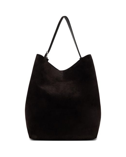 Totême Black Belted Suede Tote