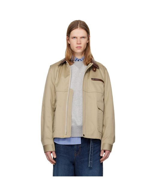 Sacai Blue Cotton Chino Jacket for men