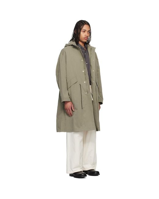 Studio Nicholson Black Taupe Lotus Coat for men