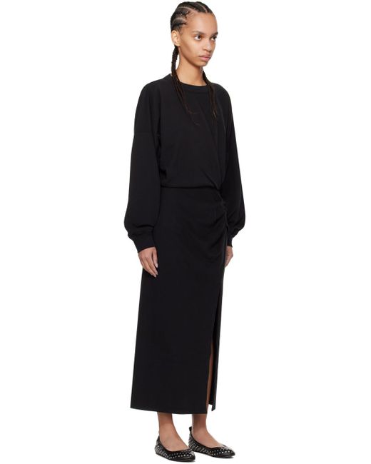 Robe longue salomon noire Isabel Marant en coloris Black