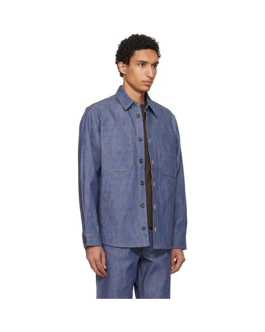 A.P.C. Blue Noah Denim Jacket for men