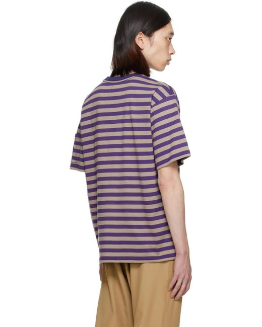 T-shirt mauve à rayures Needles pour homme en coloris Purple
