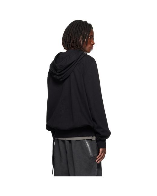 Rick Owens Black Tower Oversized Hoodie for men