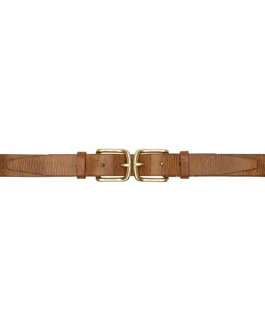 R13 Black Double Buckle Belt