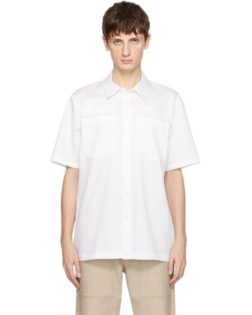 Helmut Lang White Utility Shirt for men