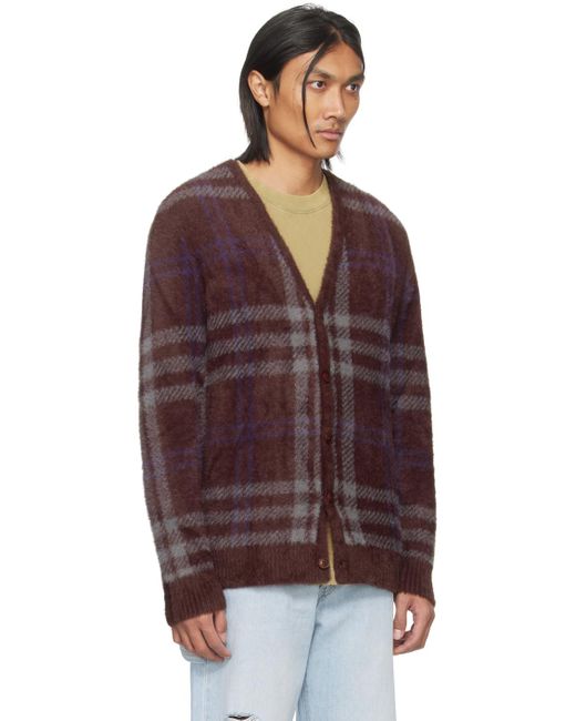 Cardigan bourgogne en tricot brossé Levi's pour homme en coloris Purple