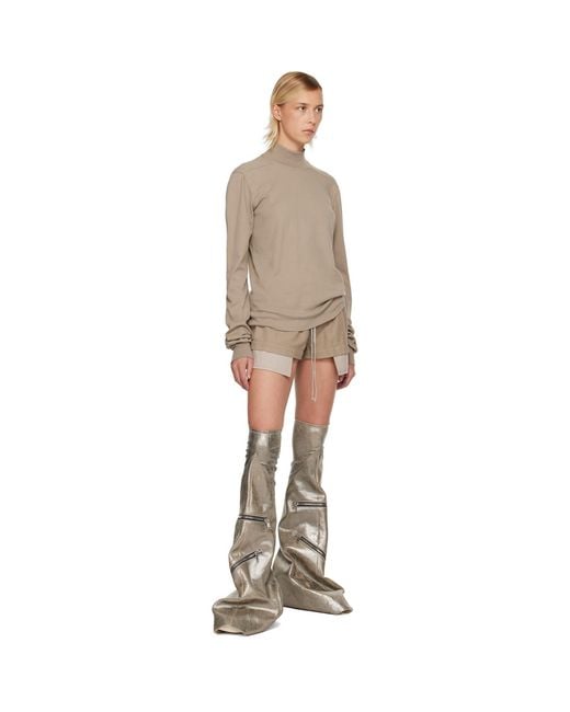 Rick Owens Natural Taupe Concordians Headon Dbl Sweater