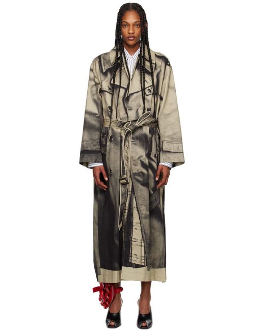 Jean Paul Gaultier Black 'The Trompe-Lœil' Trench Coat