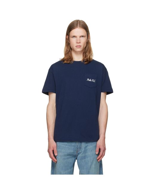 Polo Ralph Lauren Blue Classic Fit Polo Bear Jersey T-Shirt for men