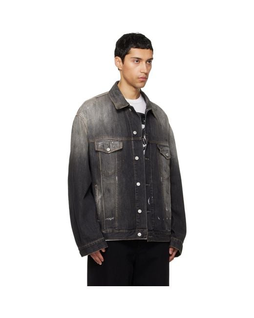 Acne Black Oversized Denim Jacket for men