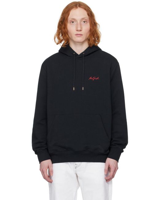Paul Smith Black Navy Embroidered Hoodie for men
