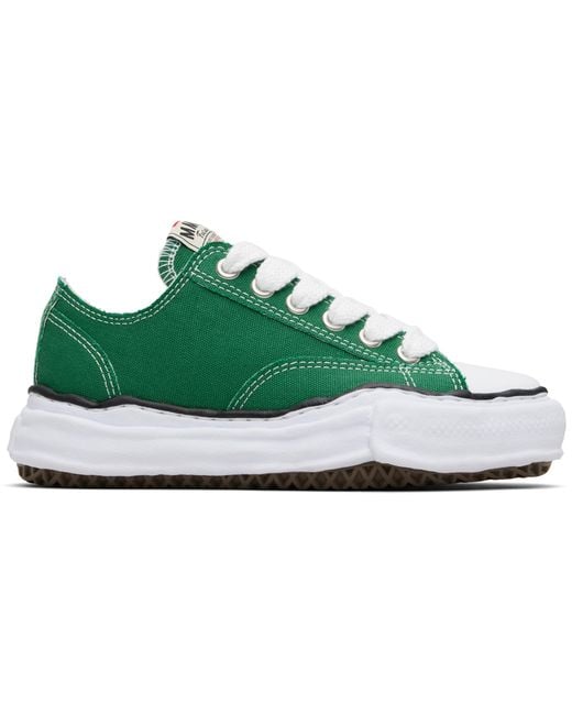 Maison Mihara Yasuhiro Green Peterson Og Sole Canvas Low-Top Sneakers