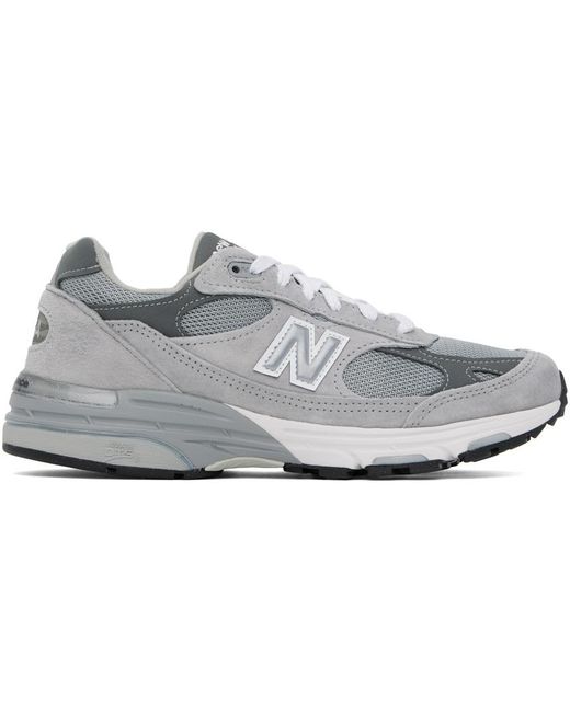 New Balance Gray Made In Usa 993 Core Sneakers in Black for Men