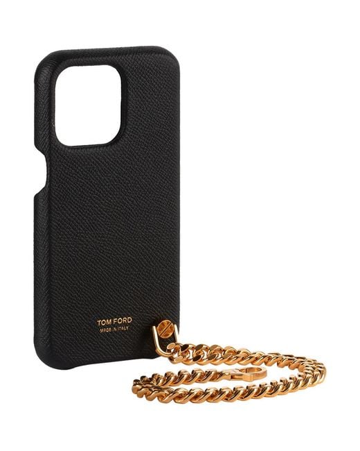 Tom Ford Black Leather Iphone 12 Case