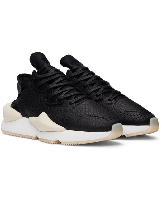 Y-3 Black Kaiwa Low-top Leather Trainers for men