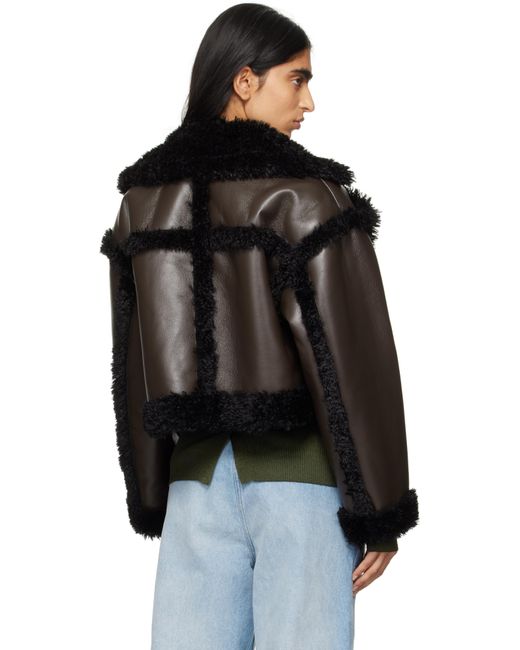 Stand Studio Black Kristy Faux-shearling Jacket