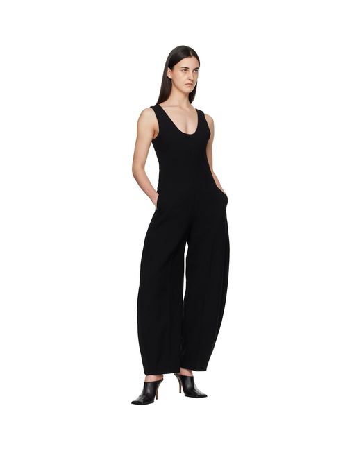Alaïa Black Round Crepe Wool Jumpsuit