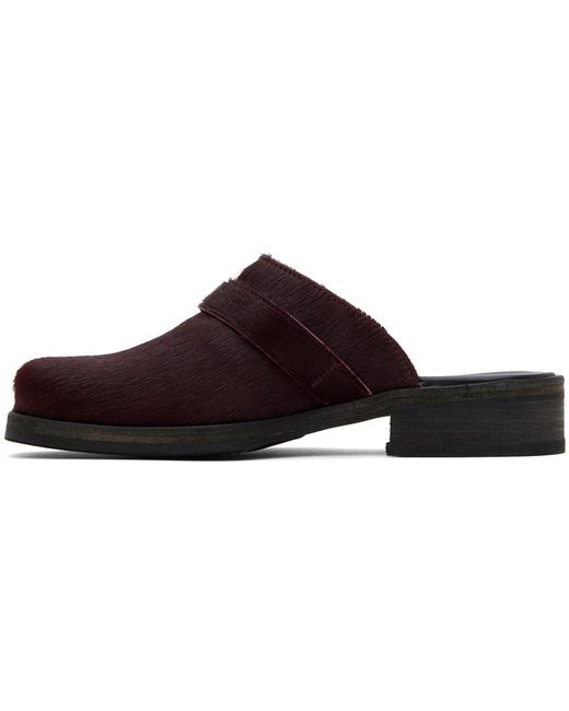 Our Legacy Black Burgundy Camion Mules for men
