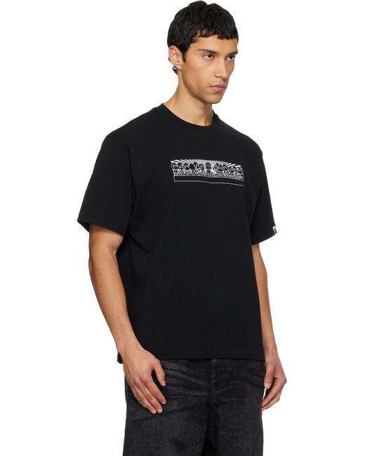 A Bathing Ape Black Graphic Baby Milo Relaxed Fit T-Shirt for men