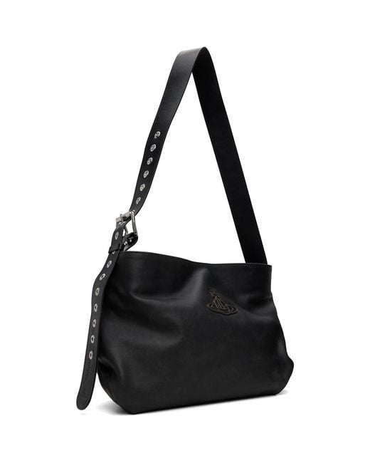 Vivienne Westwood Black Maxime Medium Shoulder Bag