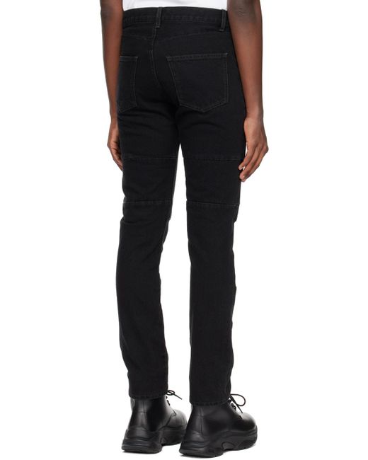 Undercover Black Paneled Jeans for men