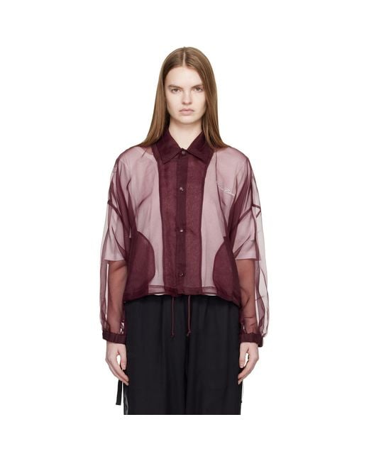 Undercover Red Burgundy Uc1E8201 Coach Shirt