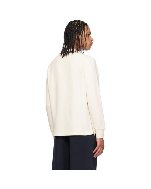 Moncler Black Off- Cotton Pocket Sweatshirt for men