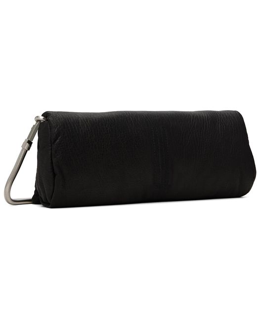 Rick Owens Black Tower Tumbled Lamb Clutch