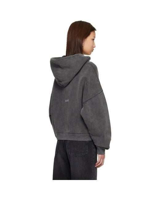 Acne Black Logo Patch Hoodie