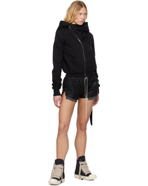 Rick Owens Hollywood Fog Boxer Denim Shorts in Black | Lyst