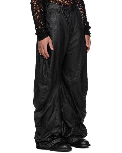 メンズ Julius ブラック Mylar Curved ジーンズ Black
