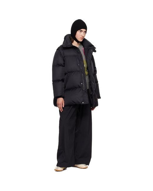 MM6 by Maison Margiela Black Nylon Down Puffer Jacket