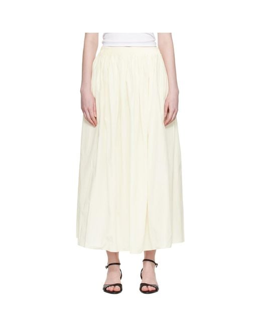 Loulou de Saison Natural Off- Naya Gathered Maxi Skirt