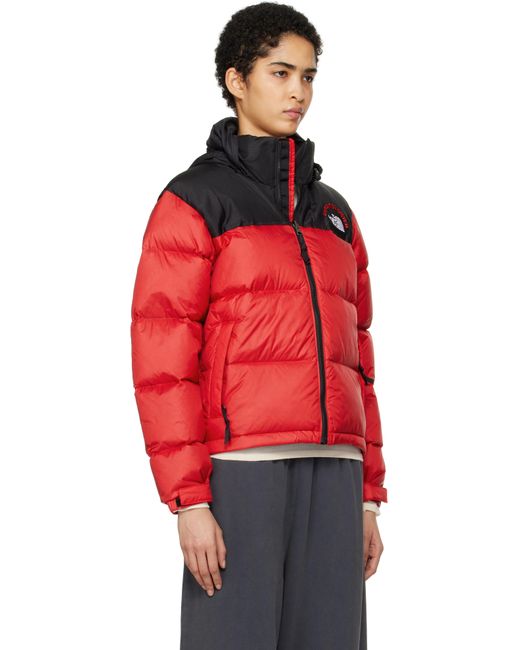 The North Face レッド＆ブラック 1996 レトロ ヌプシ ダウンジャケット Red
