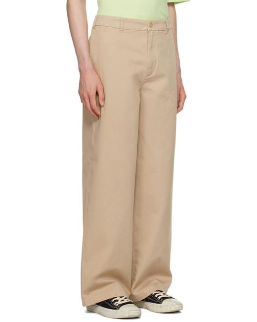 Acne Natural Patch Trousers for men