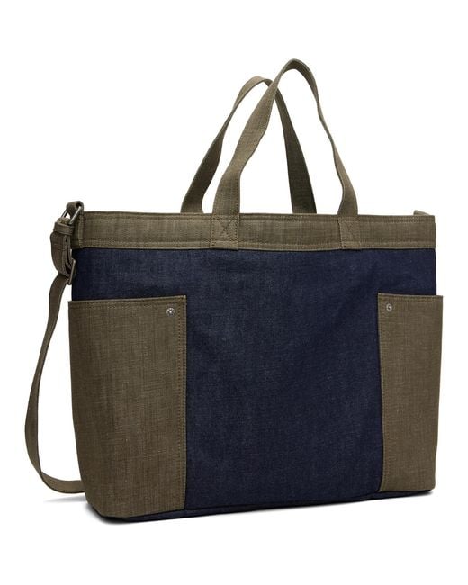 A.P.C. Black Khaki Jardin Tote