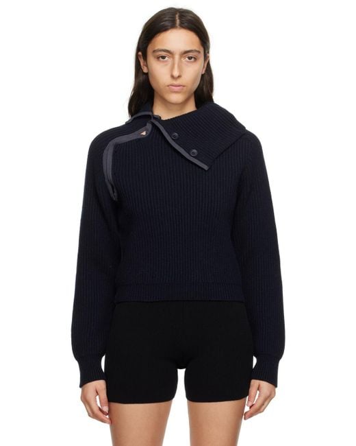 Jacquemus Black Navy Le Chouchou 'la Maille Vega' Sweater